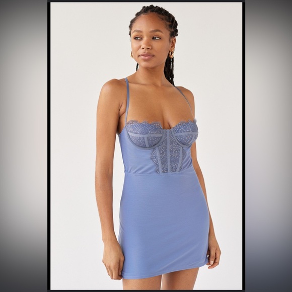 Urban Outfitters Dresses & Skirts - EUC Urban Outfitters Blue Bustier Mini Dress - Medium